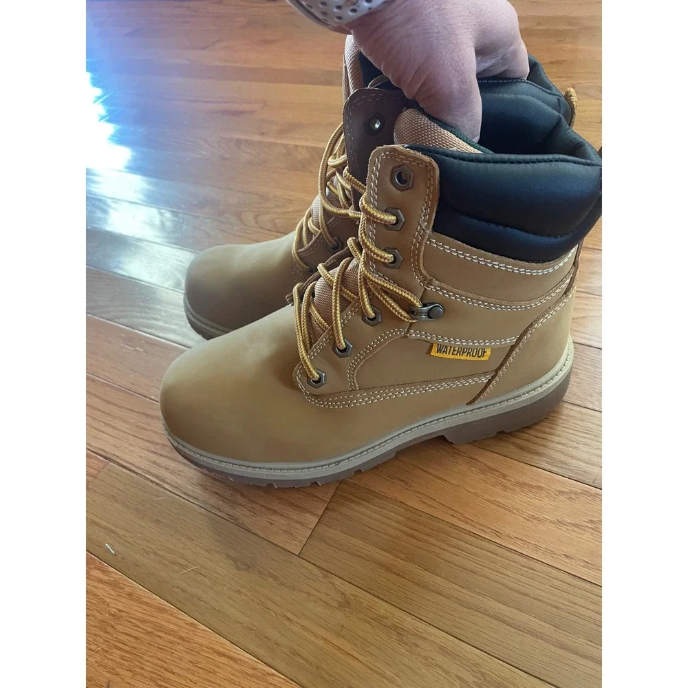 Brahma Defender Mens Work Boots Wheat Leather Waterproof Insulated 7.5 XW NEW